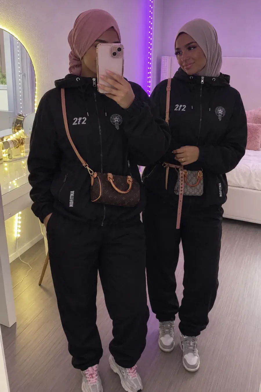 Veste NO FITNA 212 Maroc portée : entre sœurs