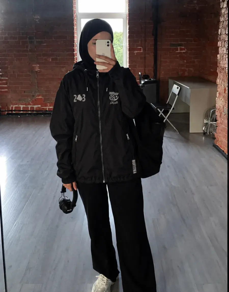 Veste NO FITNA 213 Algérie portée : selfie