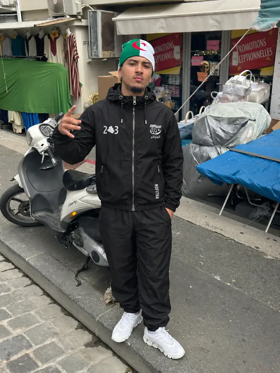 Veste NO FITNA 213 Algérie portée : en scooter