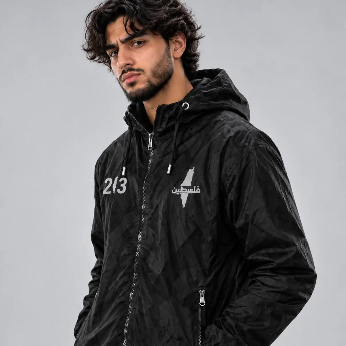 Veste Palestine · 213 réfléchissante portée, portée, de profil