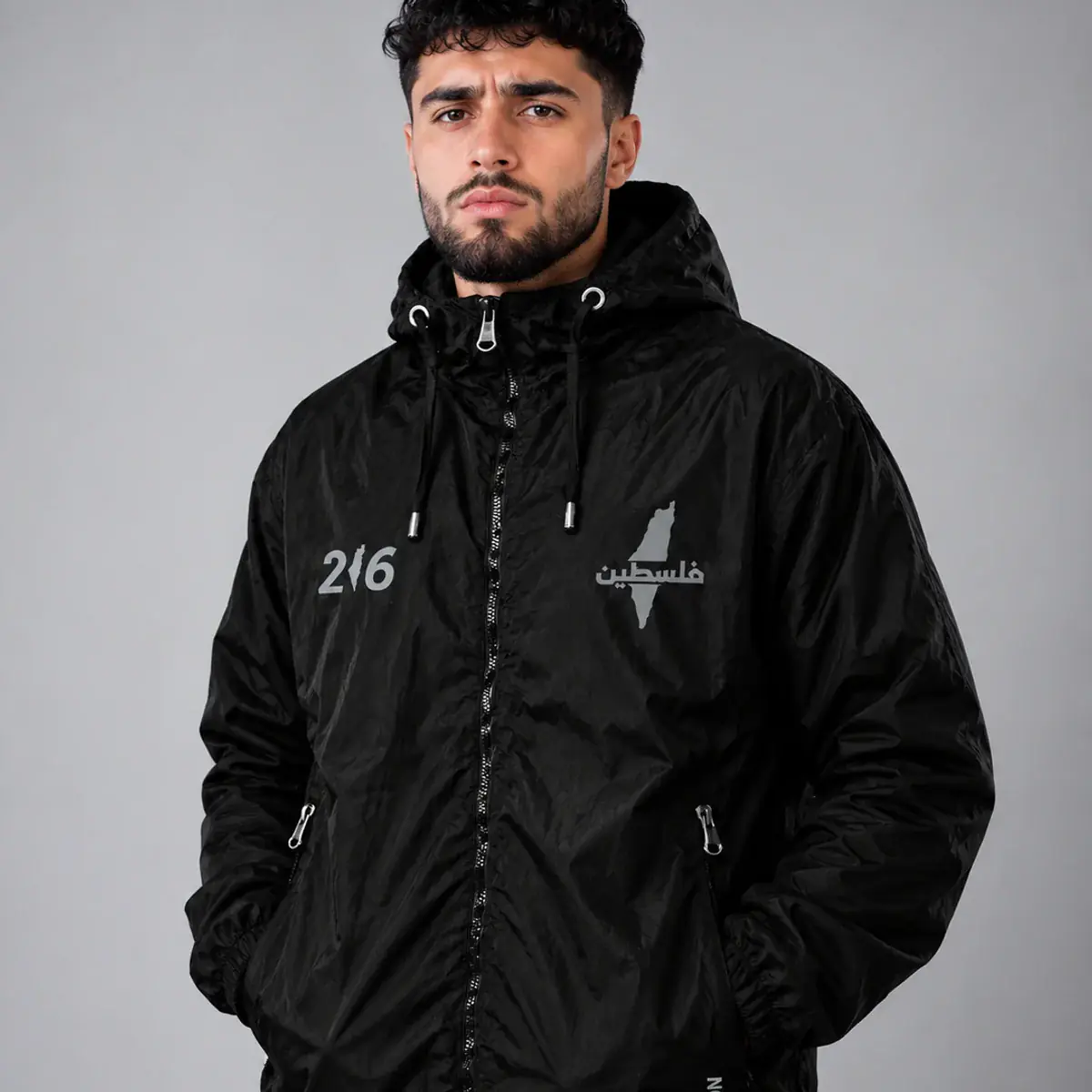 Veste Palestine · 216 réfléchissante portée, portée, de face
