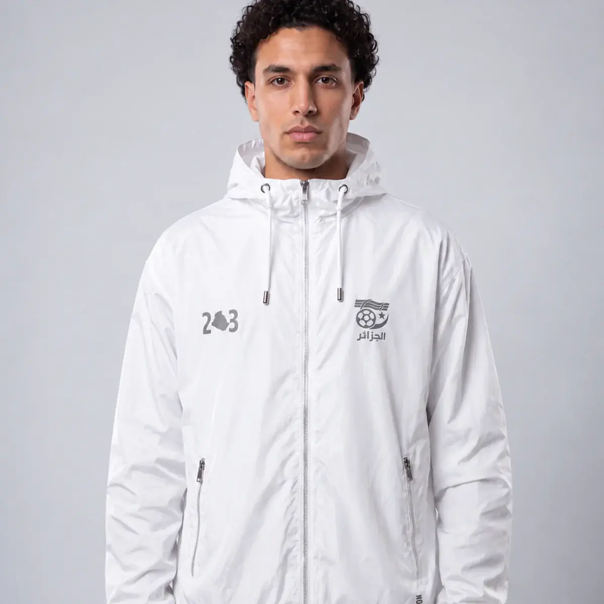 Veste blanche 213 Algérie, précommande réfléchissante NO FITNA