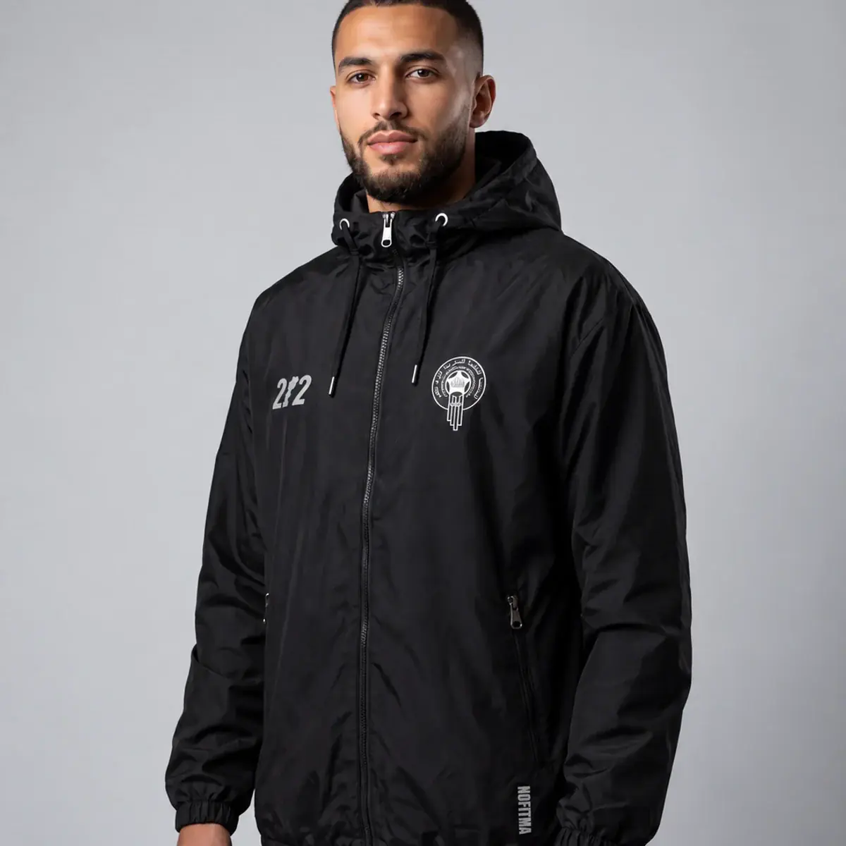 Veste noire 212 Maroc réfléchissante NO FITNA