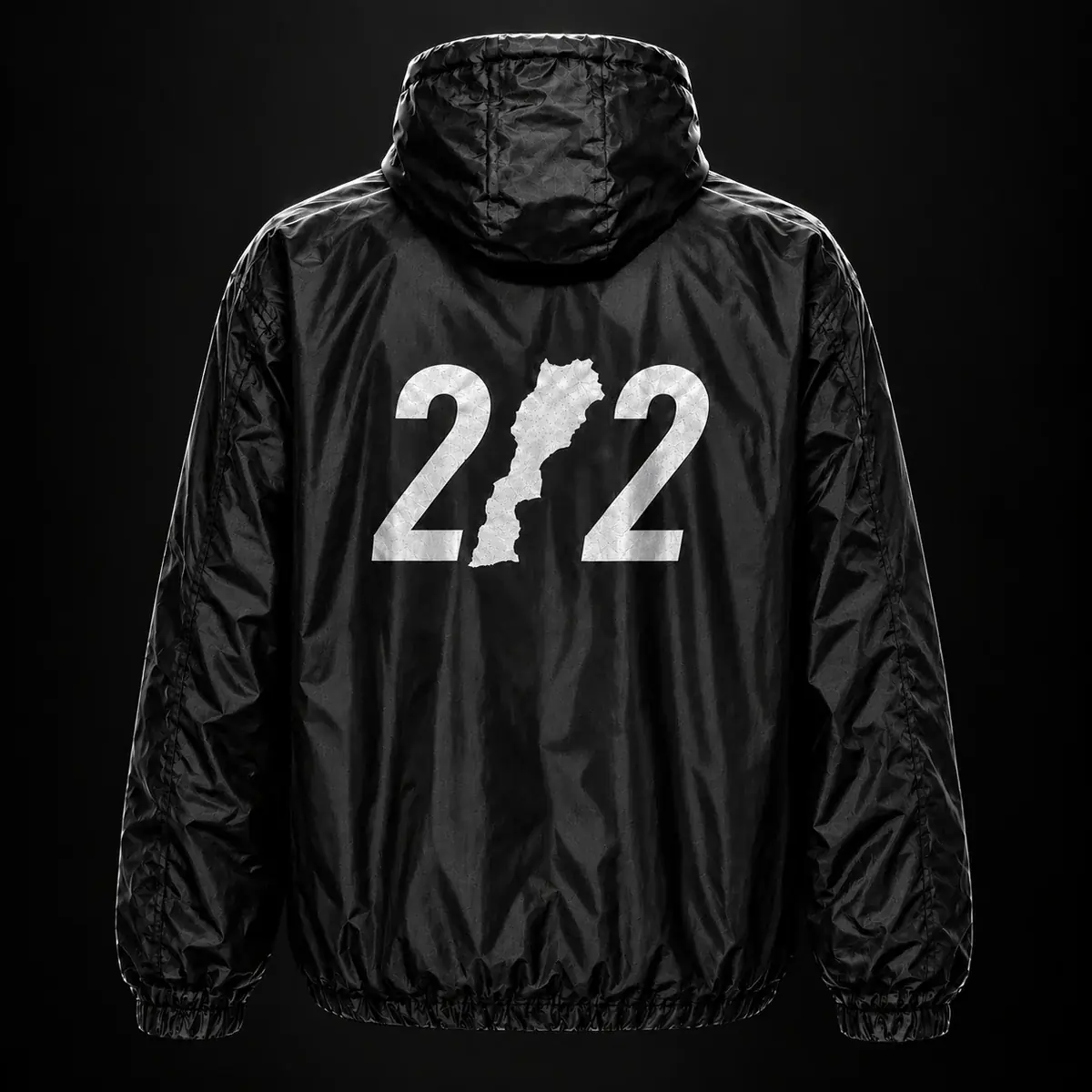 Veste 212 Maroc · Noir, dos avec le marquage réfléchissant
