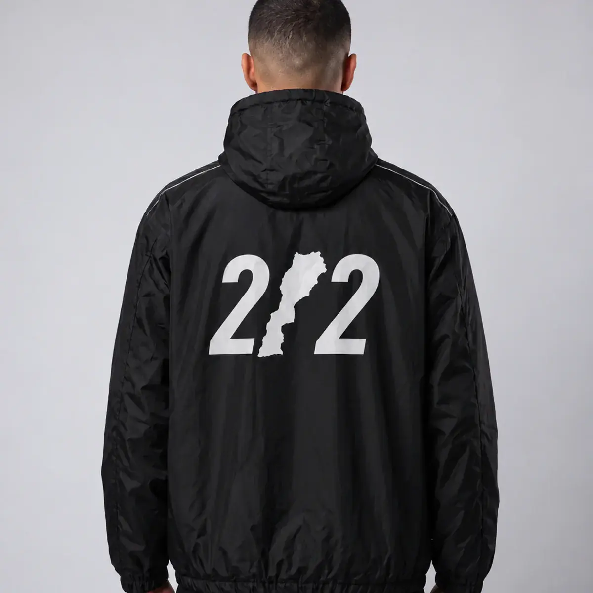 Veste 212 Maroc réfléchissante portée, marquage dos